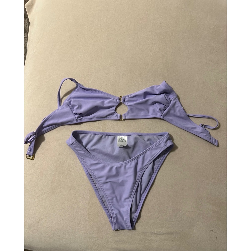 Wild Fable Bikini Set Womens Small Purple Excellent O-Ring Cut Out Two Piece